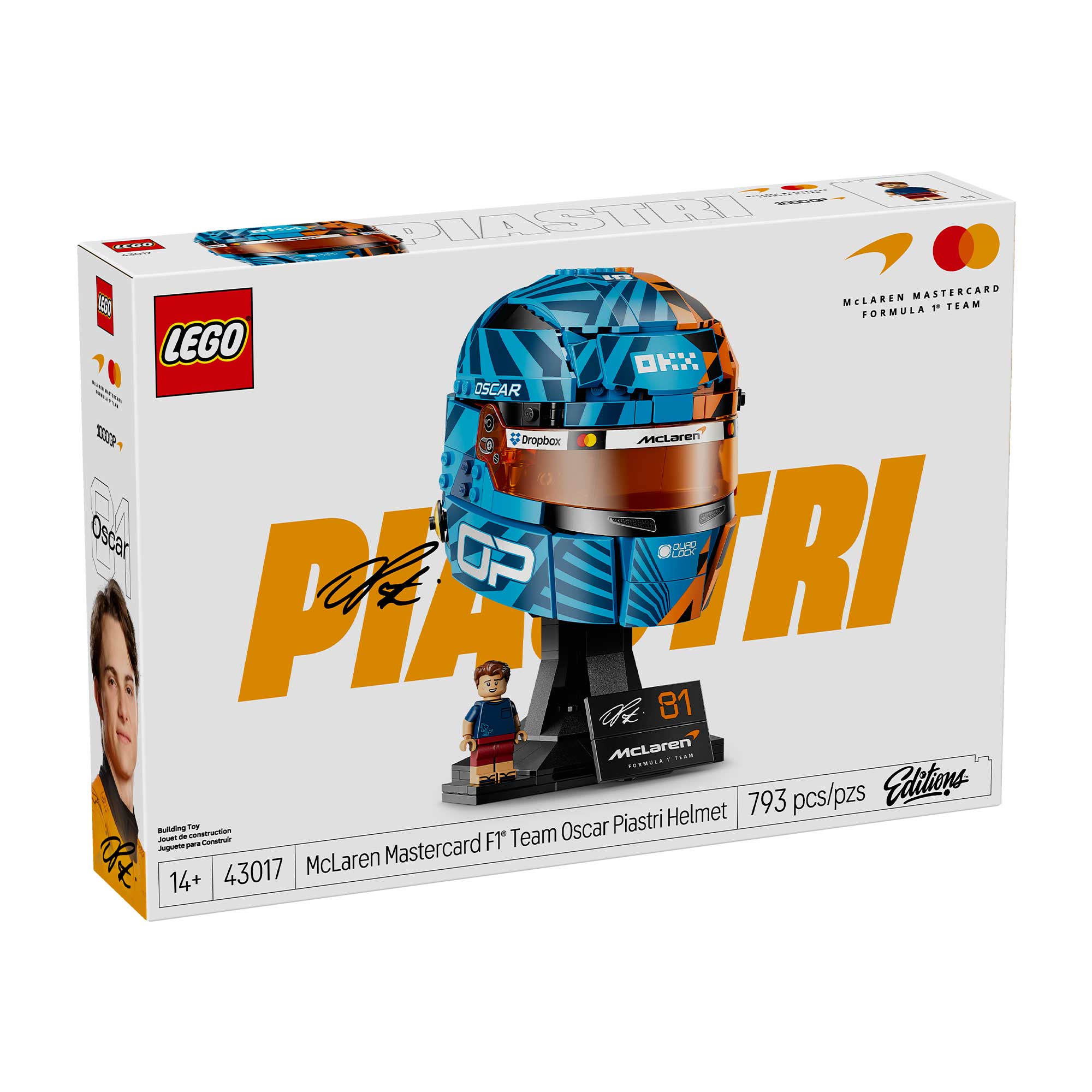 Casco Oscar Piastri Mclaren F1 Lego Special Edition — 43207_01.jpg